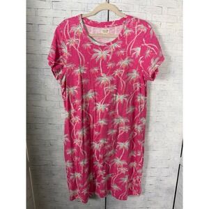 CAPELTON ROAD Womens Dress T-Shirt palm tree Costal Preppy Tropical Summer
